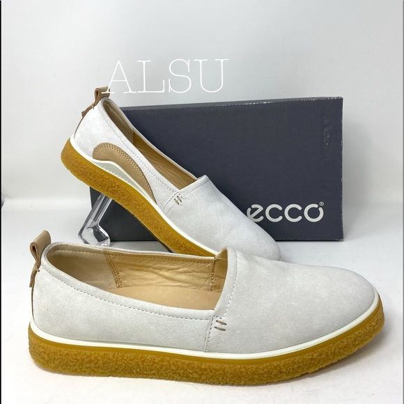 ECCO Crepetray Sip On Loafer Shadow Flat White W - Picture 5 of 8